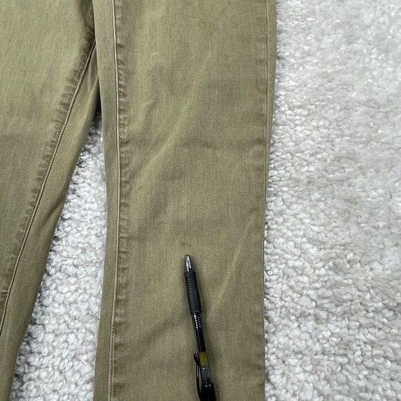 Madewell 9" High Rise Skinny Jean Green Raw Hem - Picture 5 of 14